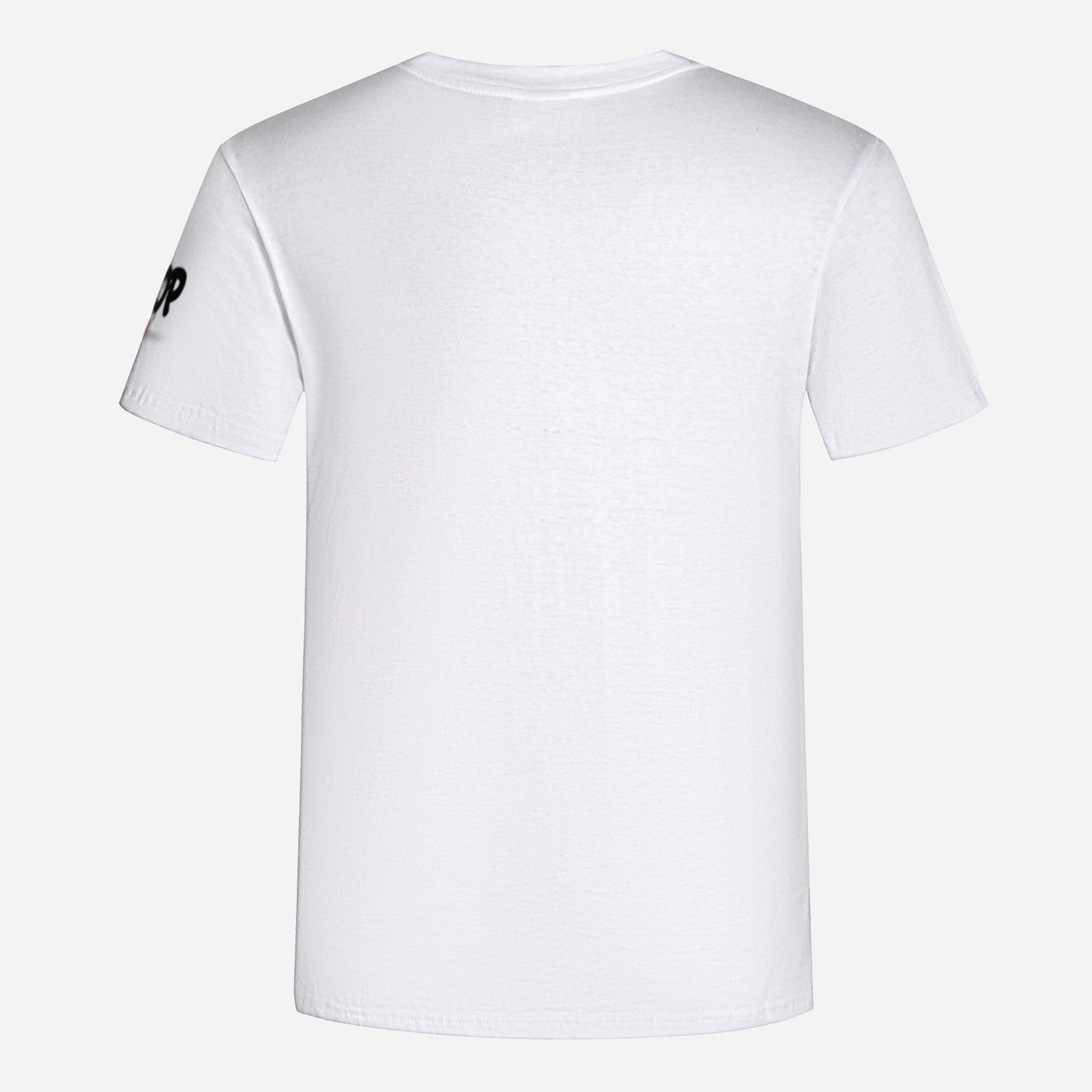 4 Sides Simple Design Print Cotton Unisex V-Neck T-Shirt