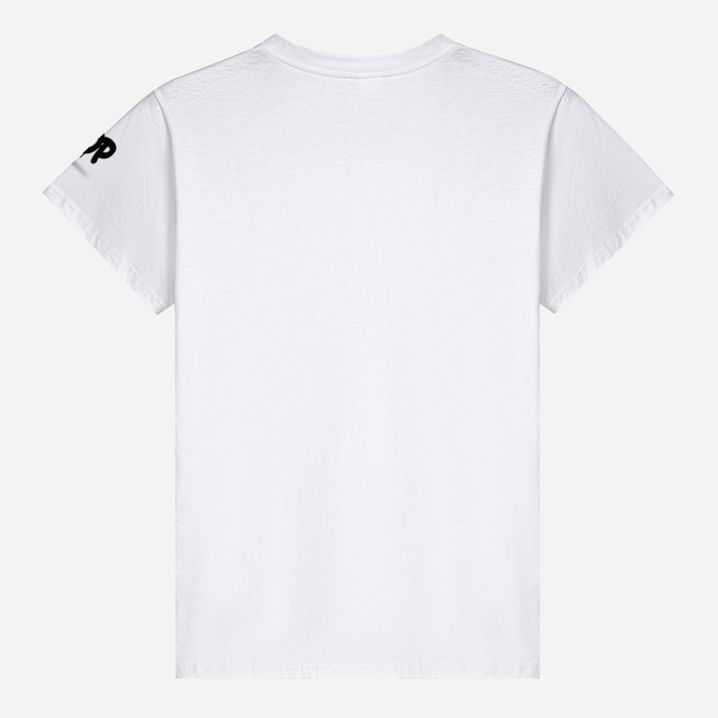 4 Sides Simple Design Print Cotton Unisex V-Neck T-Shirt