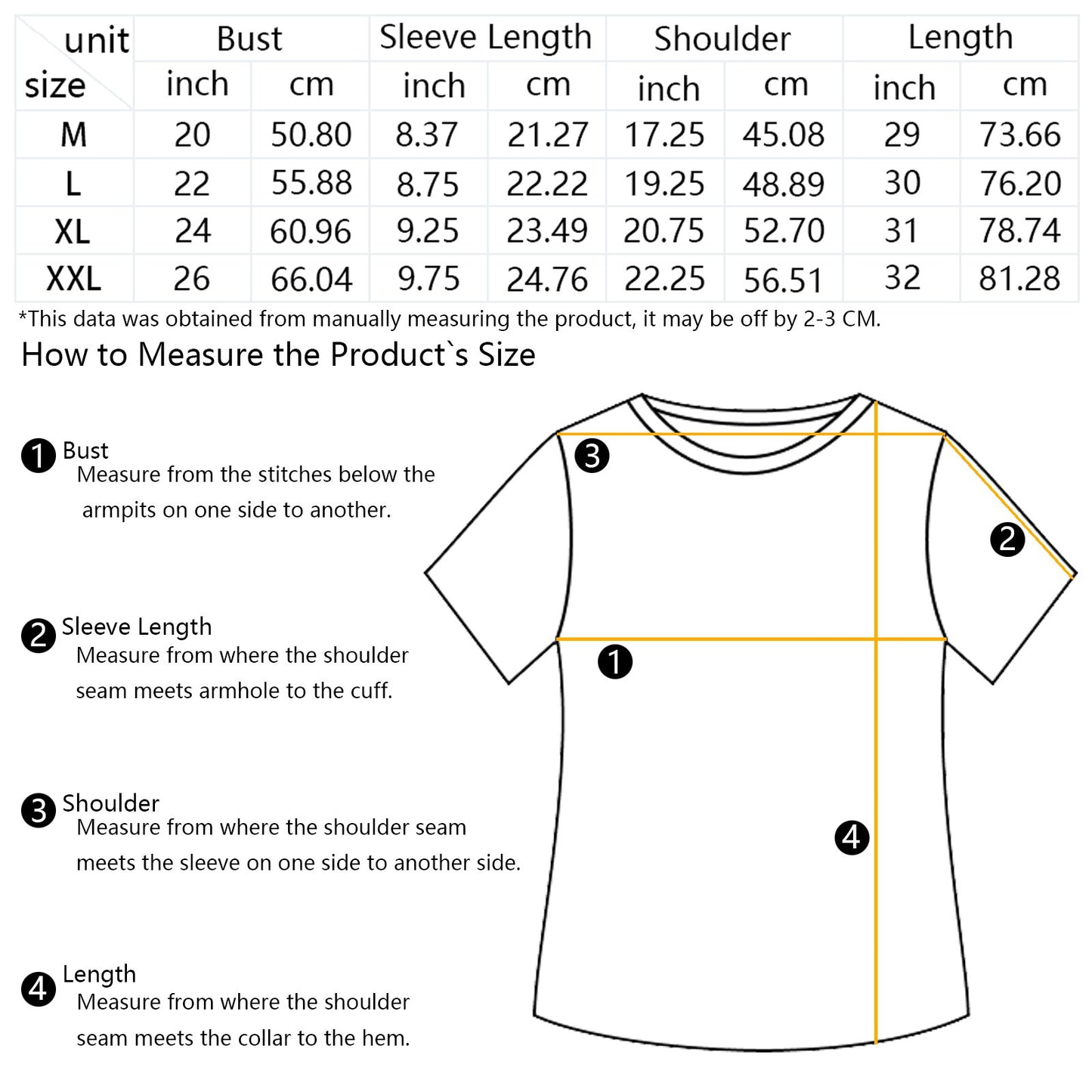 4 Sides Simple Design Print Cotton Unisex V-Neck T-Shirt