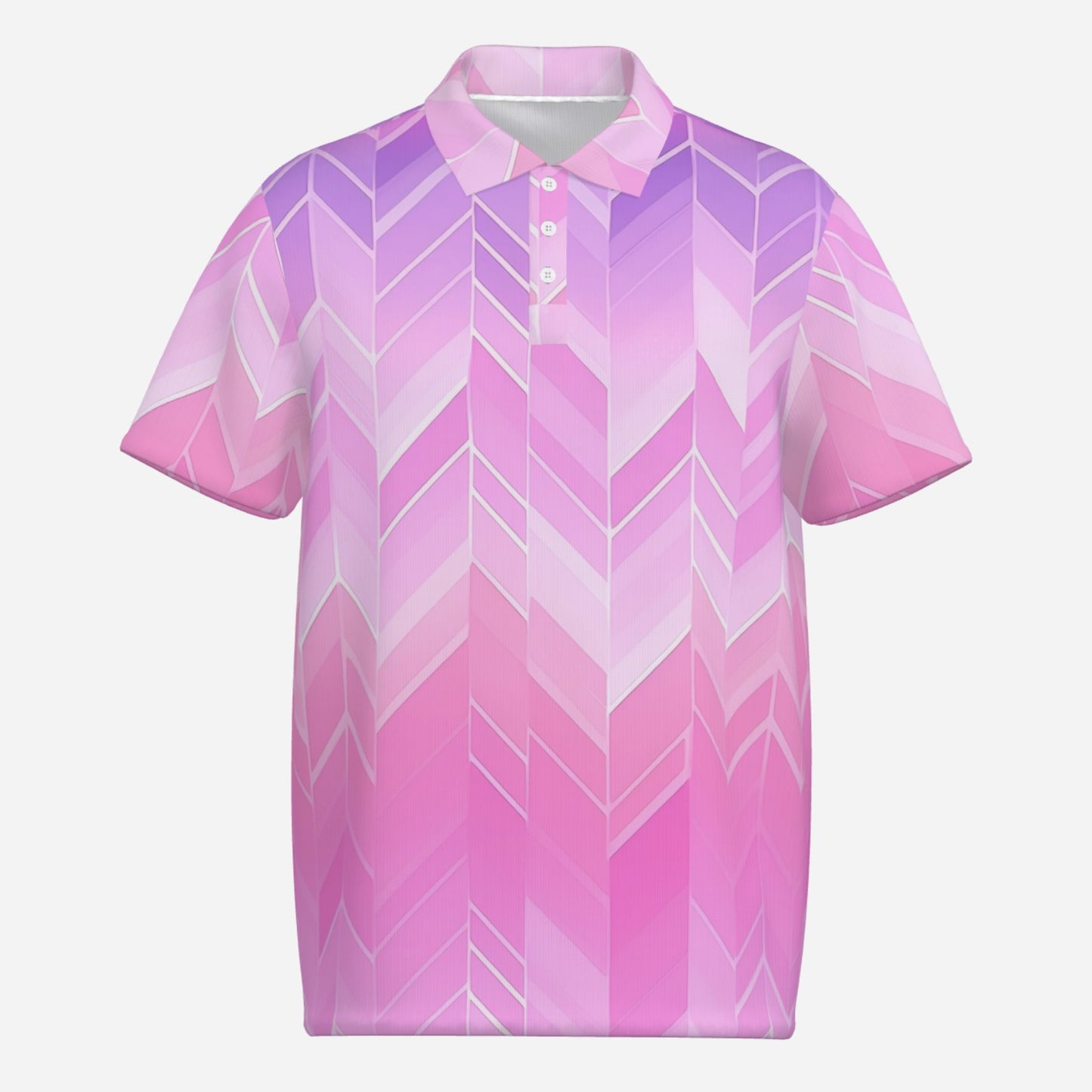 All-Over Print Men's Polo Shirt Separate Lapel Design-Brushed Milk Silk 200 GSM