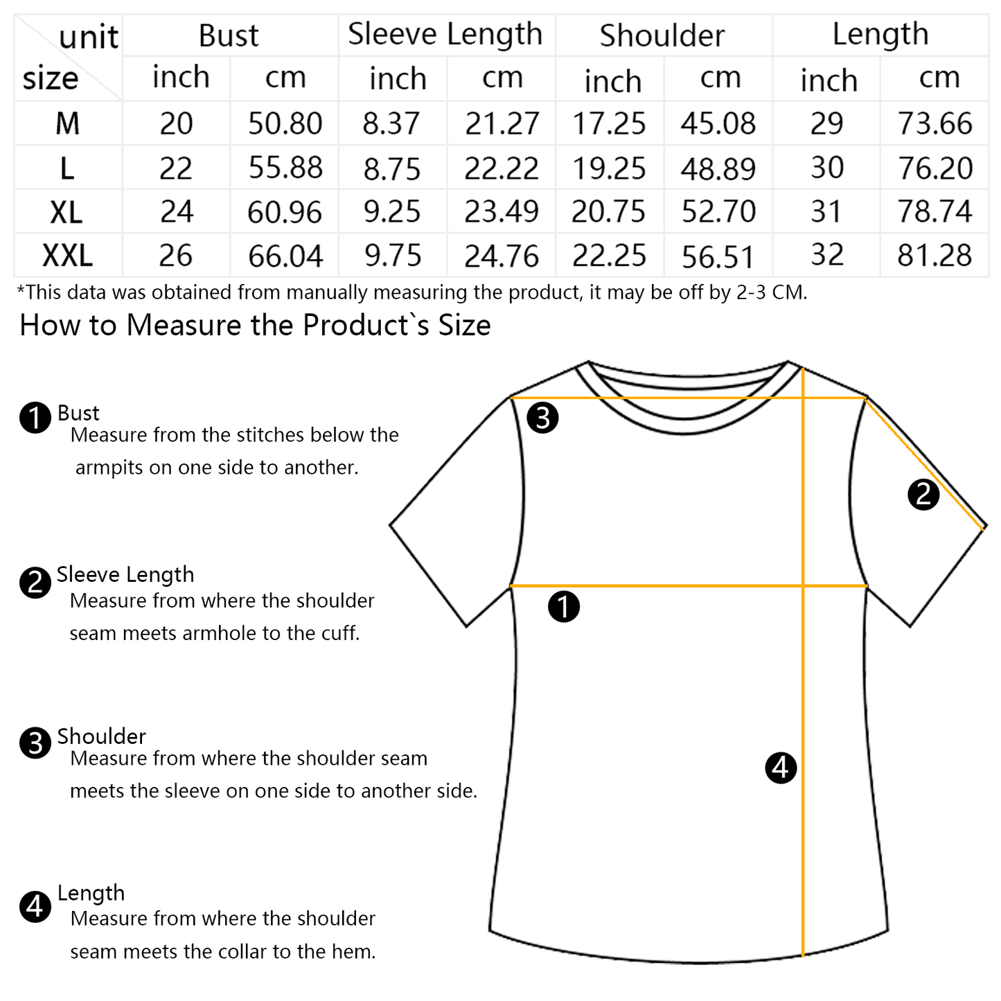 4 Sides Simple Design Print Cotton Unisex V-Neck T-Shirt