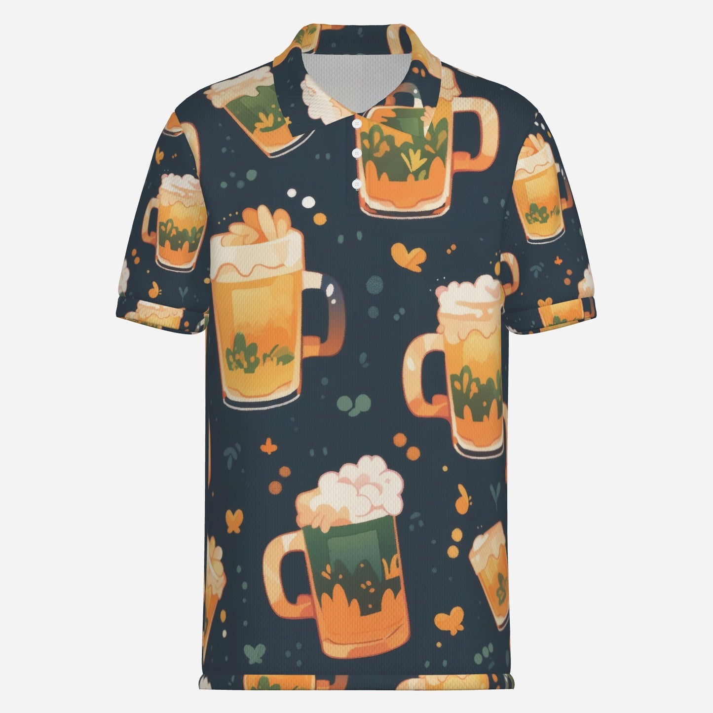 All-Over Print Men's Short Sleeve POLO Shirt With Pocket-Mi Tong Mesh 140 GSM