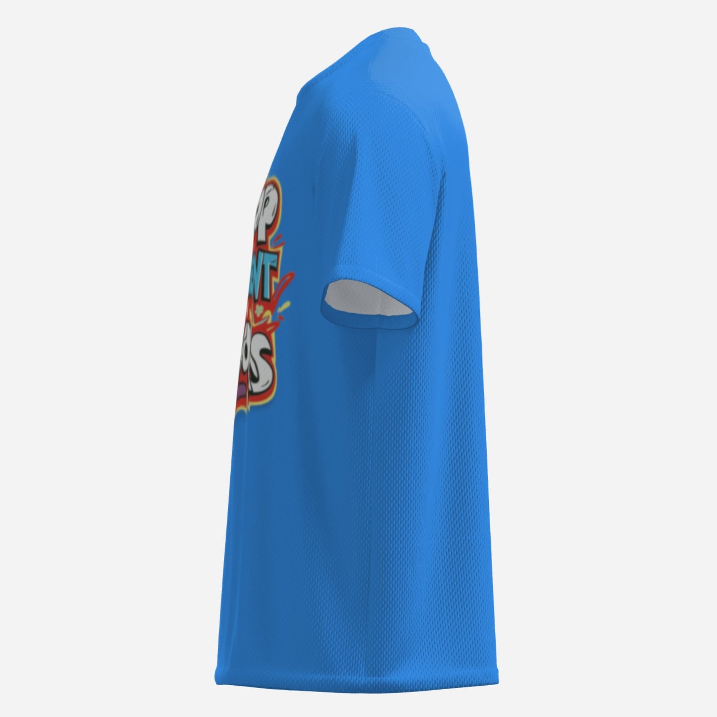 All-Over Print Men's O Neck T-Shirt-Reinforced Neckline-Mi Tong Mesh 140 GSM