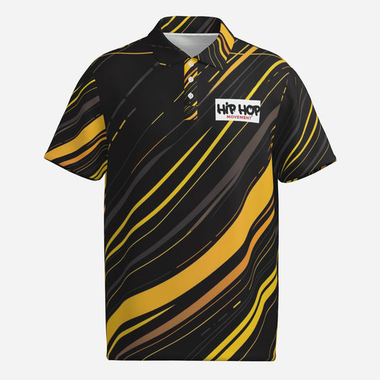 Polo Shirt Separate Hip Hop Lapel Design-High Elasticity Yarn 230 GSM (Hip Hop With The Colors)